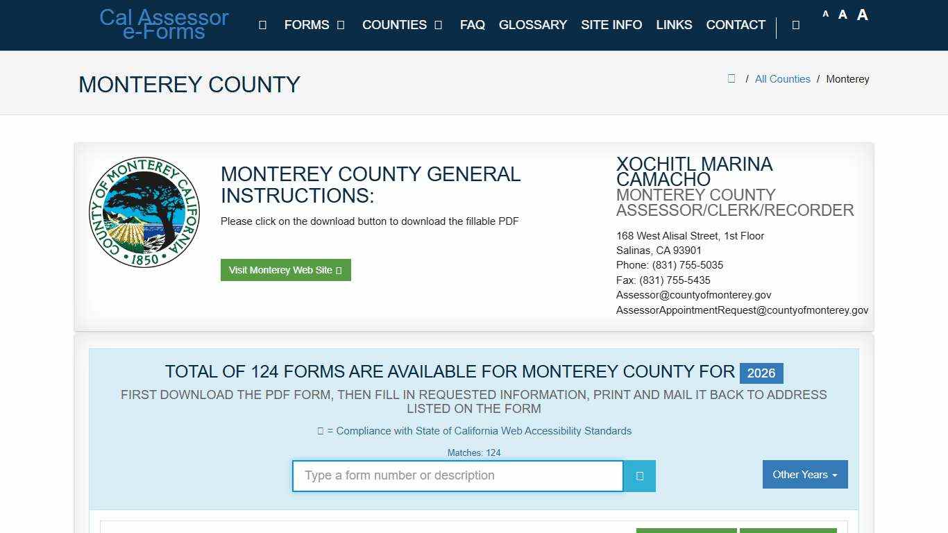 CAA e-Forms Service Center - monterey