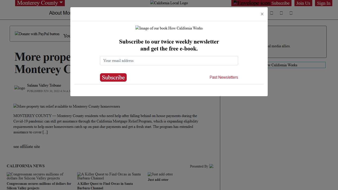 More property tax relief available to Monterey County homeowners